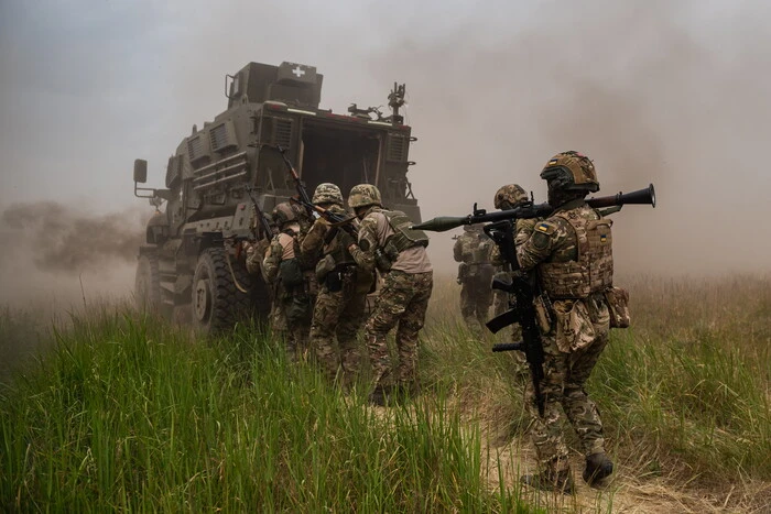Karte der Kampfeinsätze in der Ukraine am 11. Mai 2025