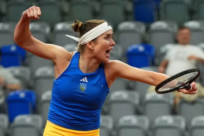 Світоліна на корті під час матчу WTA
